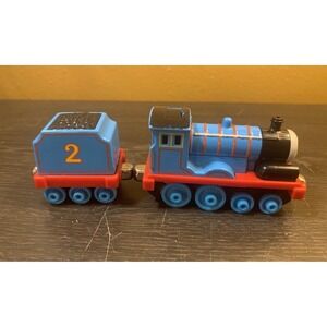 EDWARD ! THOMAS FRIENDS TRAIN Diecast 2012 TAKE N PLAY ALONG BLUE #2